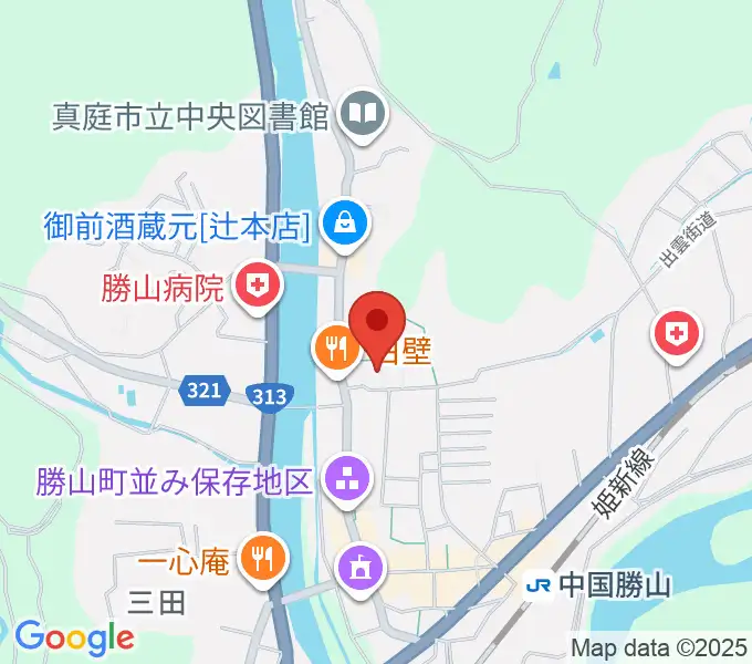 勝山文化往来館ひしおの地図