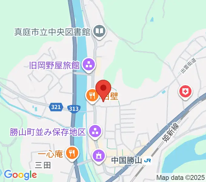 勝山文化往来館ひしおの地図