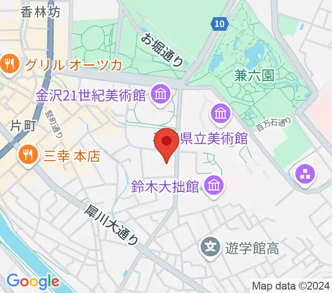 金沢歌劇座の地図