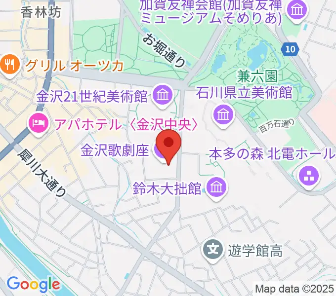 金沢歌劇座の地図