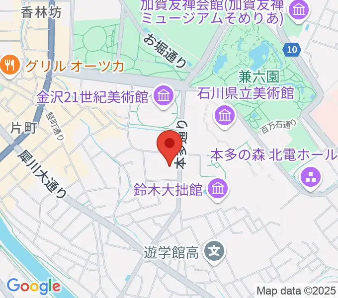金沢歌劇座の地図