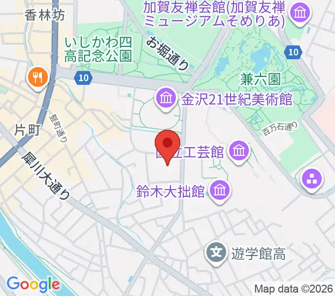 金沢歌劇座の地図