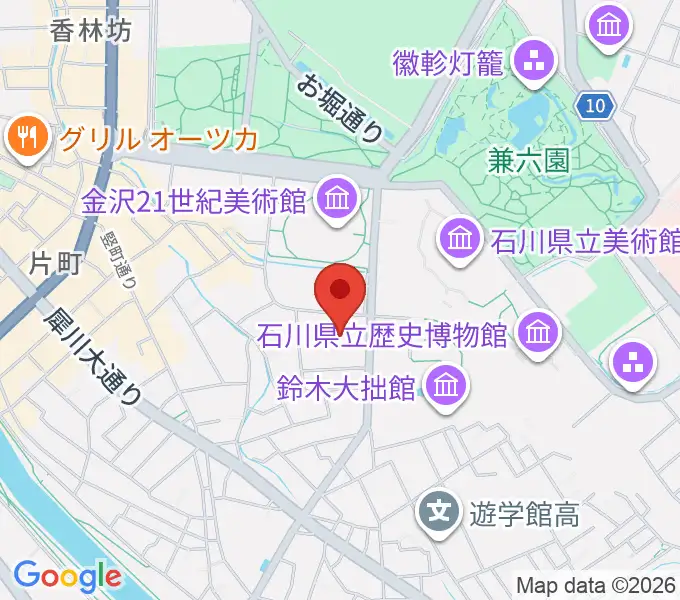 金沢歌劇座の地図