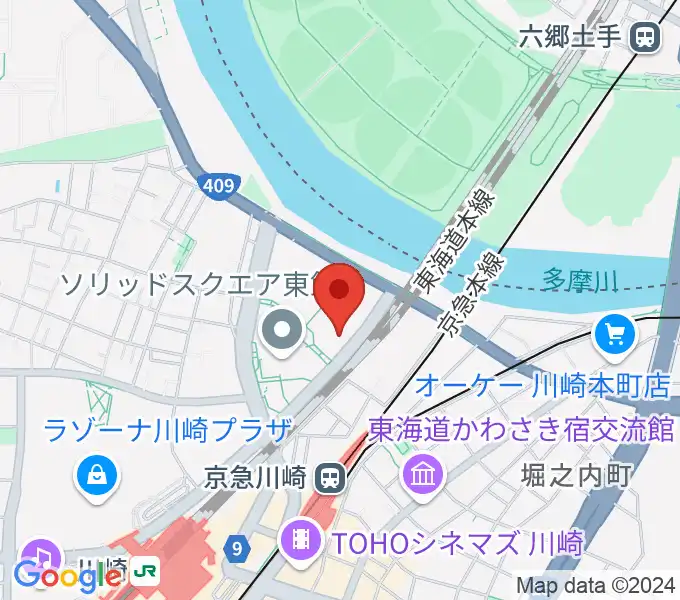 川崎市産業振興会館の地図