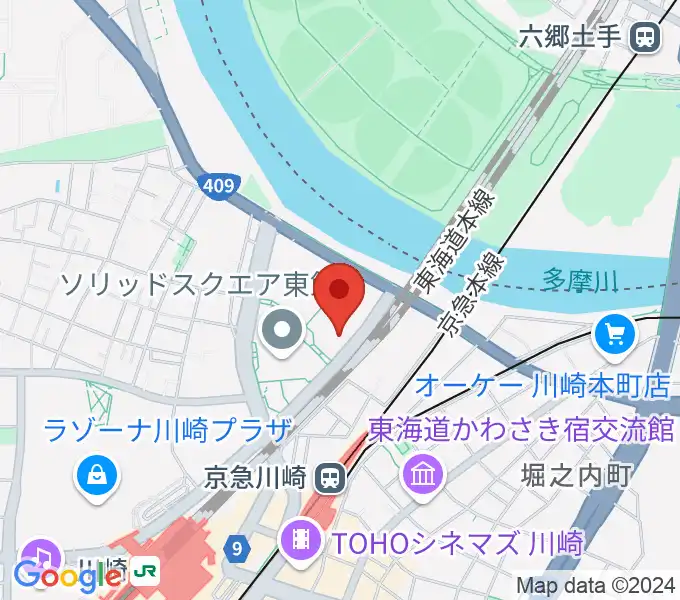 川崎市産業振興会館の地図