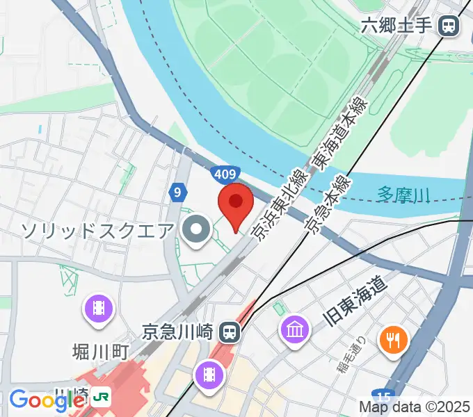 川崎市産業振興会館の地図