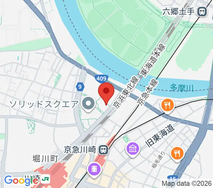 川崎市産業振興会館の地図