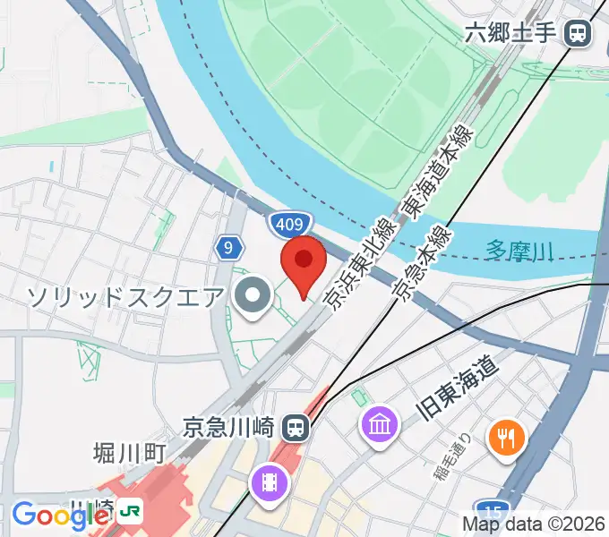 川崎市産業振興会館の地図
