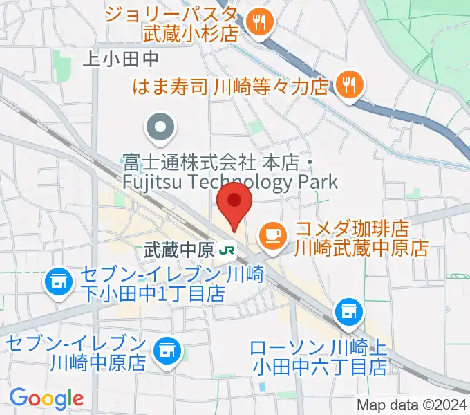 川崎市総合福祉センター エポックなかはらの地図