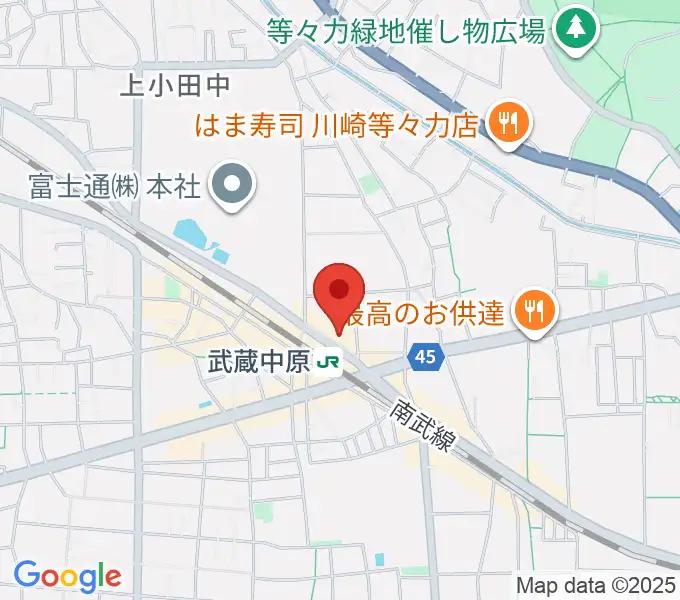 川崎市総合福祉センター エポックなかはらの地図