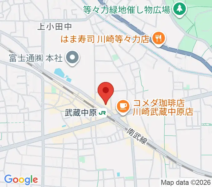 川崎市総合福祉センター エポックなかはらの地図