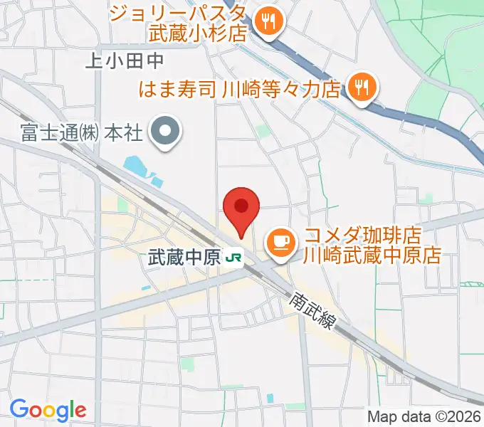 川崎市総合福祉センター エポックなかはらの地図