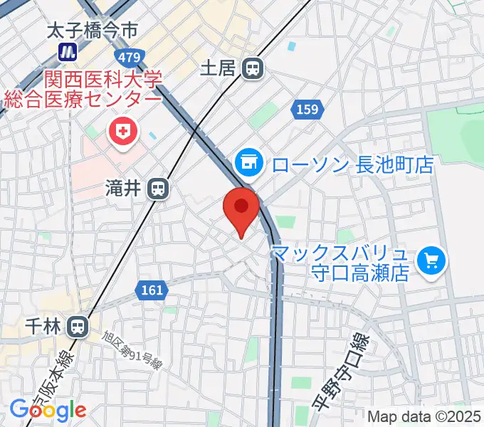 井谷ギター教室の地図