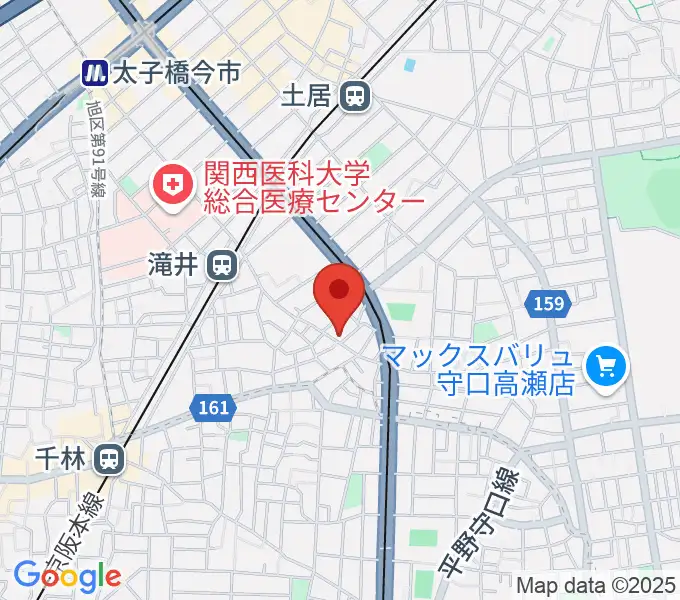 井谷ギター教室の地図