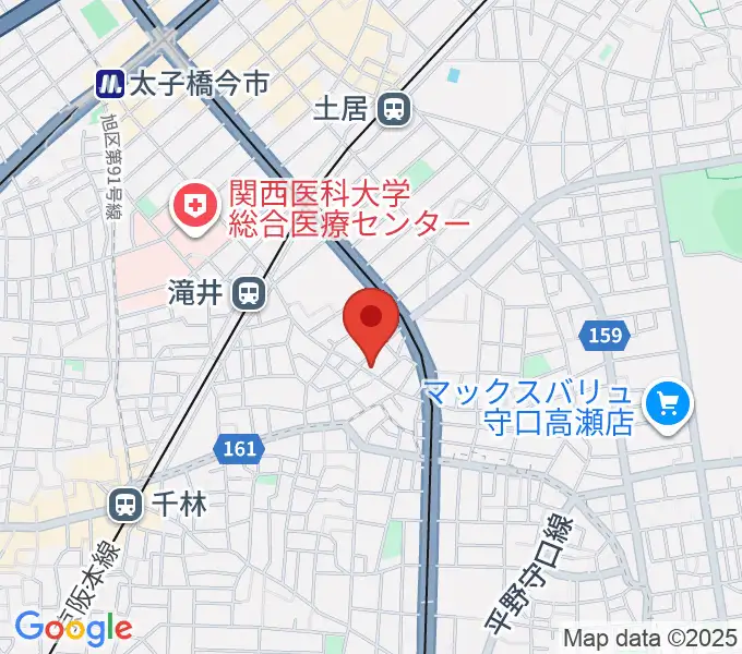 井谷ギター教室の地図