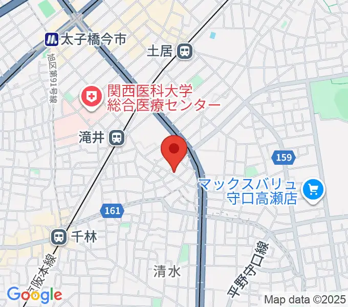 井谷ギター教室の地図