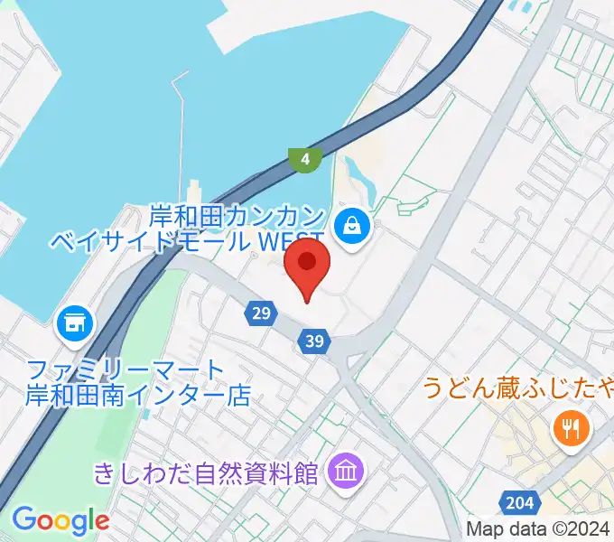 南海浪切ホールの地図