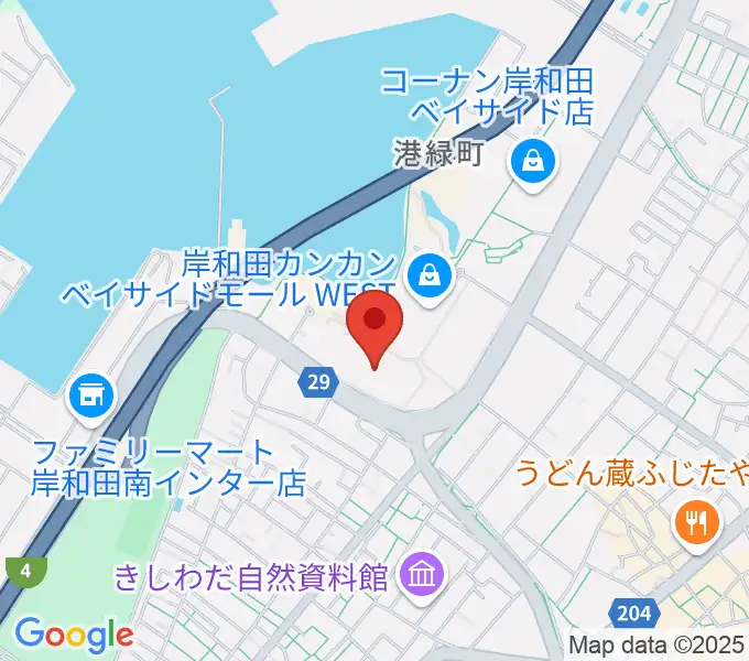 南海浪切ホールの地図