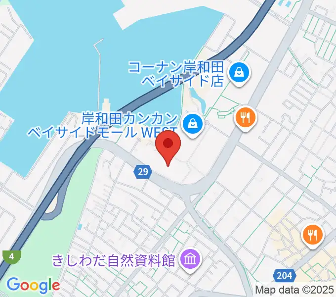 南海浪切ホールの地図
