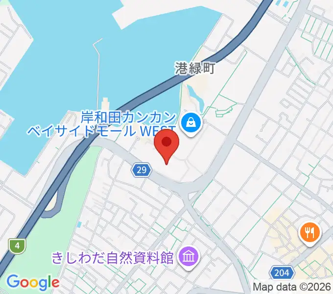 南海浪切ホールの地図