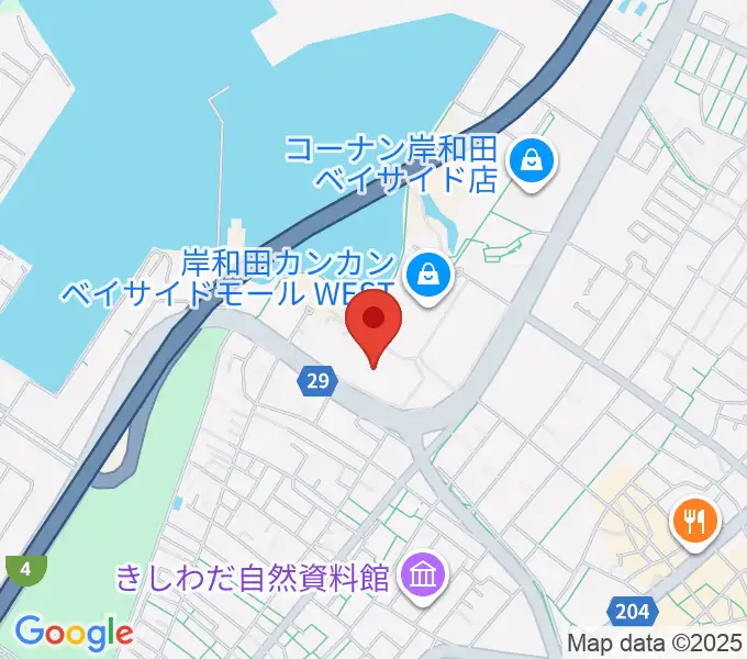 南海浪切ホールの地図