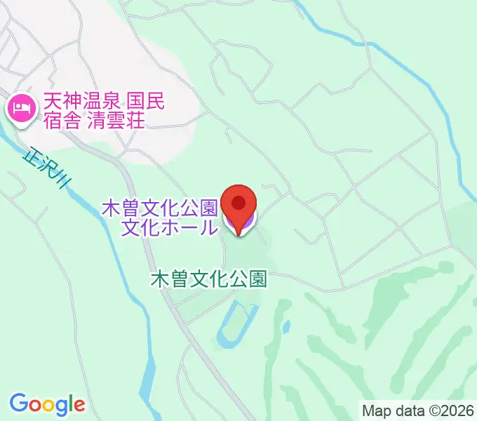 木曽文化公園文化ホールの地図