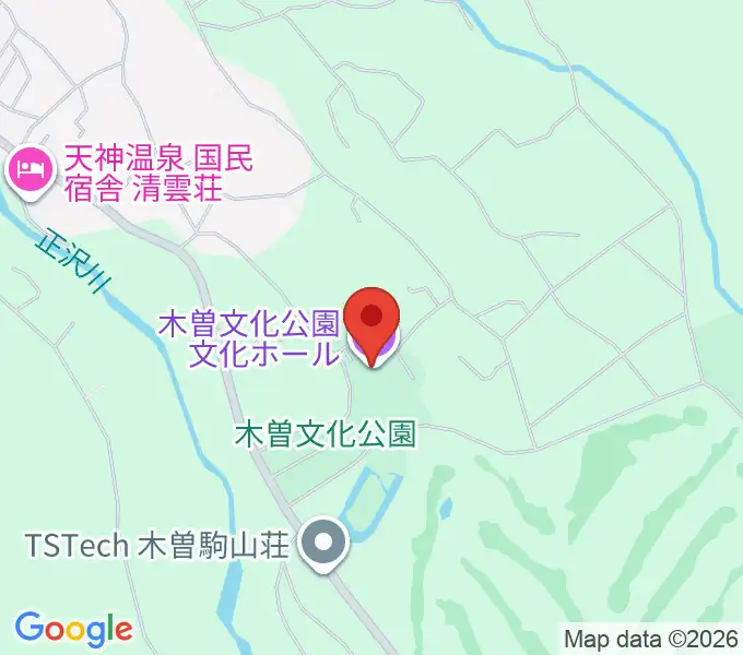 木曽文化公園文化ホールの地図