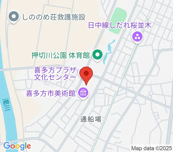 喜多方プラザ文化センターの地図