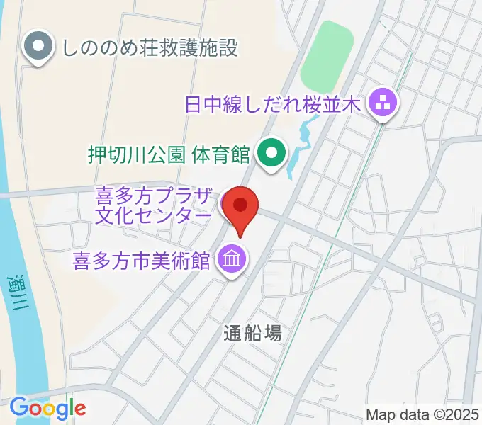 喜多方プラザ文化センターの地図