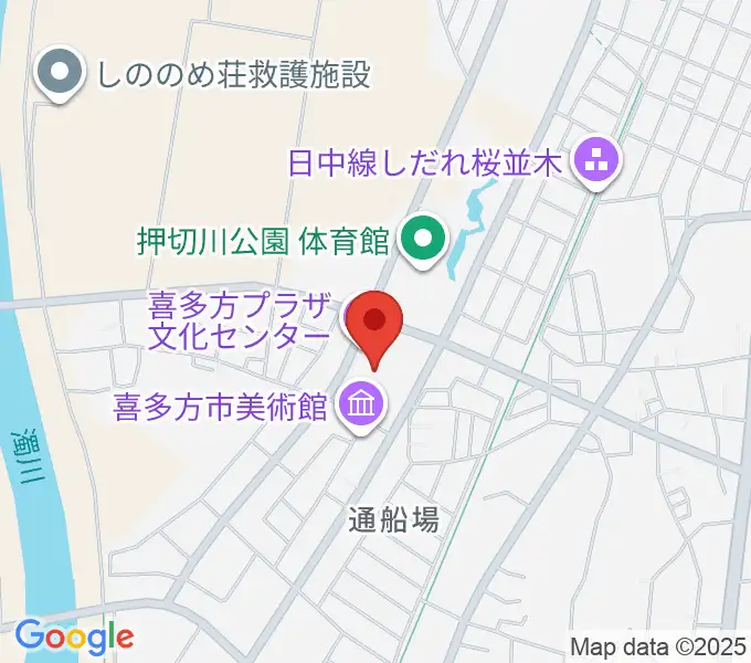 喜多方プラザ文化センターの地図