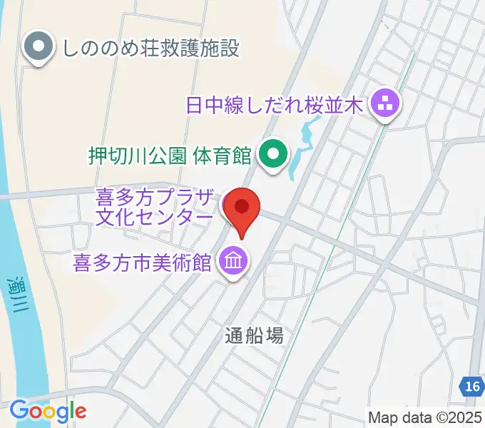 喜多方プラザ文化センターの地図
