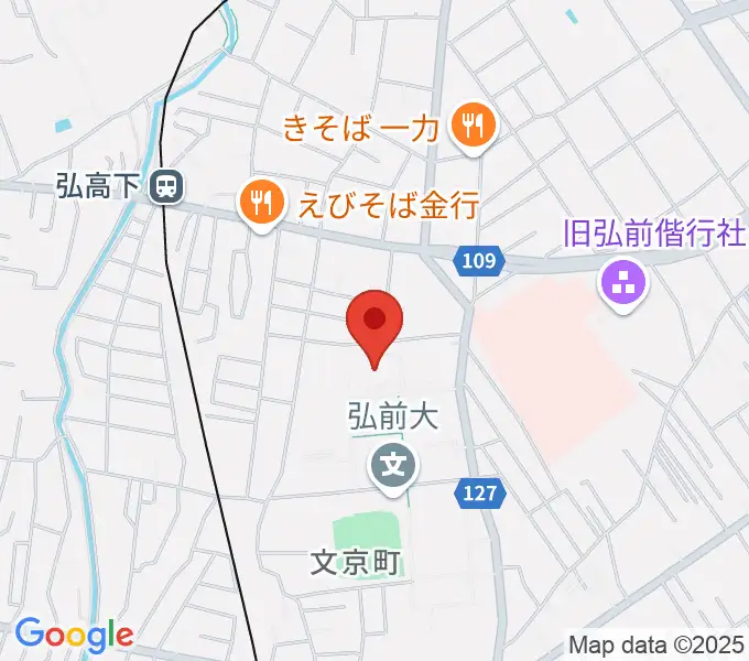 弘前大学創立50周年記念会館の地図