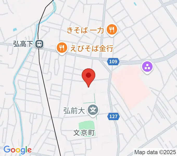 弘前大学創立50周年記念会館の地図