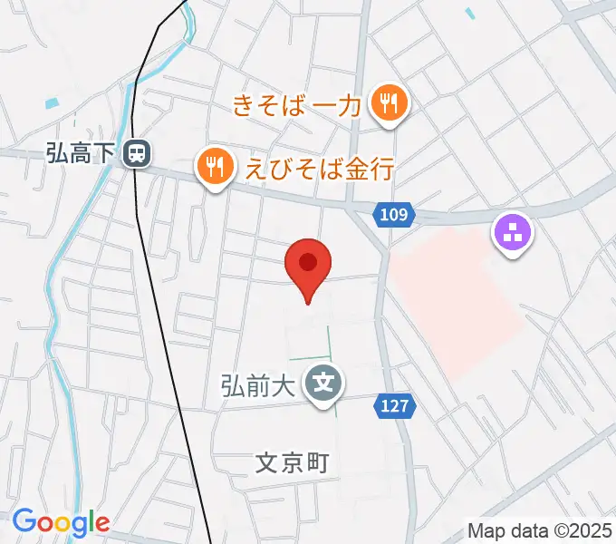 弘前大学創立50周年記念会館の地図