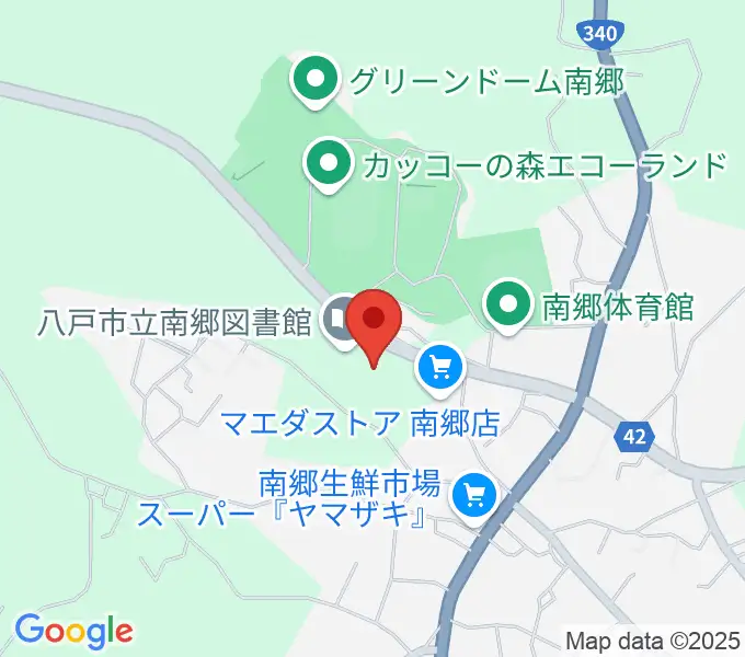八戸市南郷文化ホールの地図
