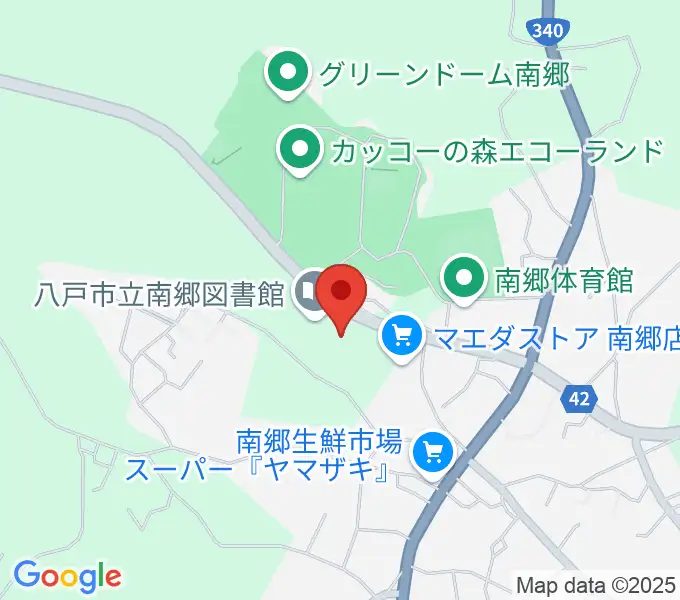 八戸市南郷文化ホールの地図