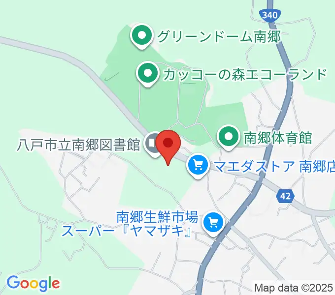 八戸市南郷文化ホールの地図
