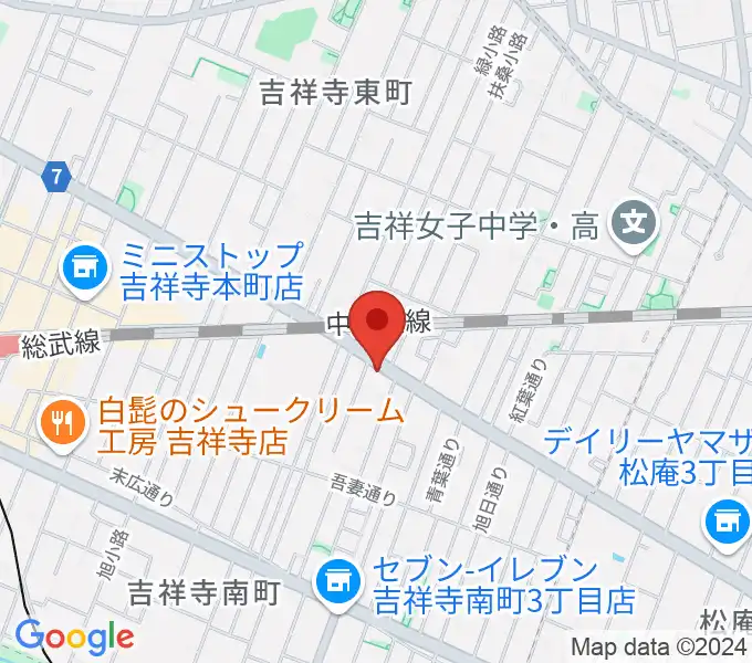 吉祥寺櫂スタジオの地図