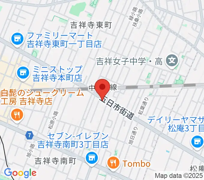 吉祥寺櫂スタジオの地図