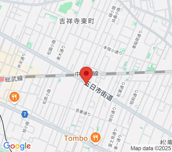 吉祥寺櫂スタジオの地図