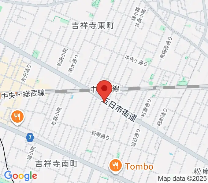 吉祥寺櫂スタジオの地図