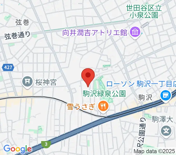 駒沢3丁目ギター＆語学教室の地図