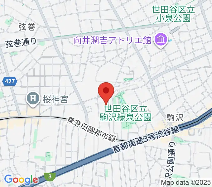 駒沢3丁目ギター＆語学教室の地図