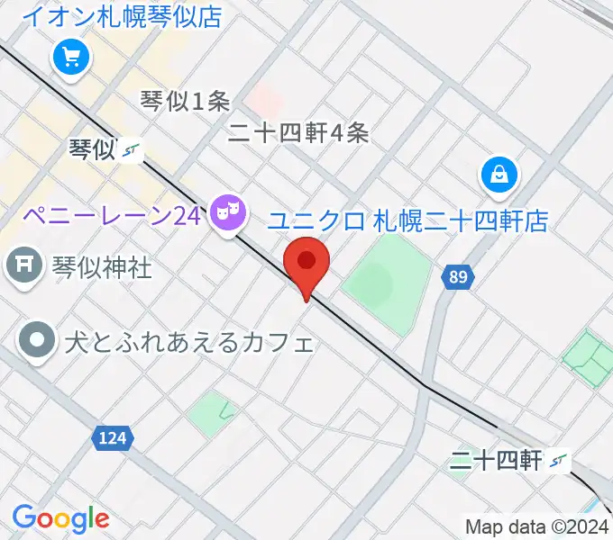 琴似Burnの地図