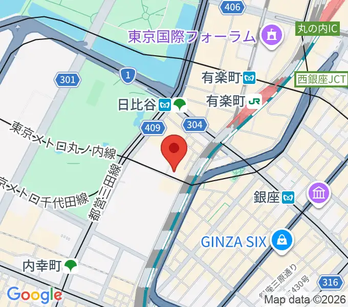 シアタークリエの地図