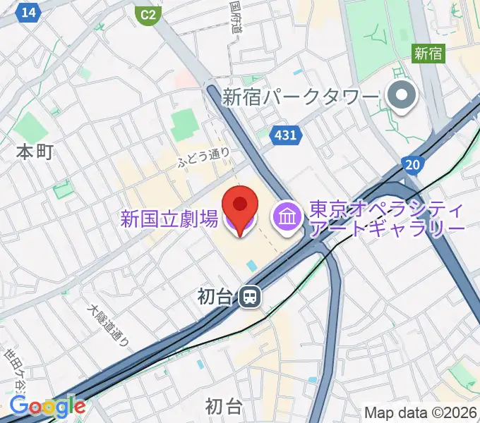 新国立劇場の地図