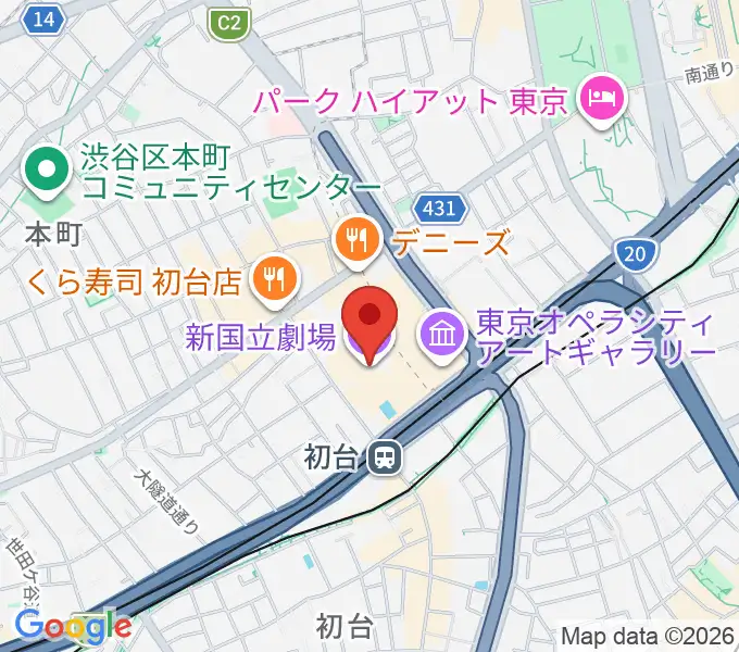 新国立劇場の地図
