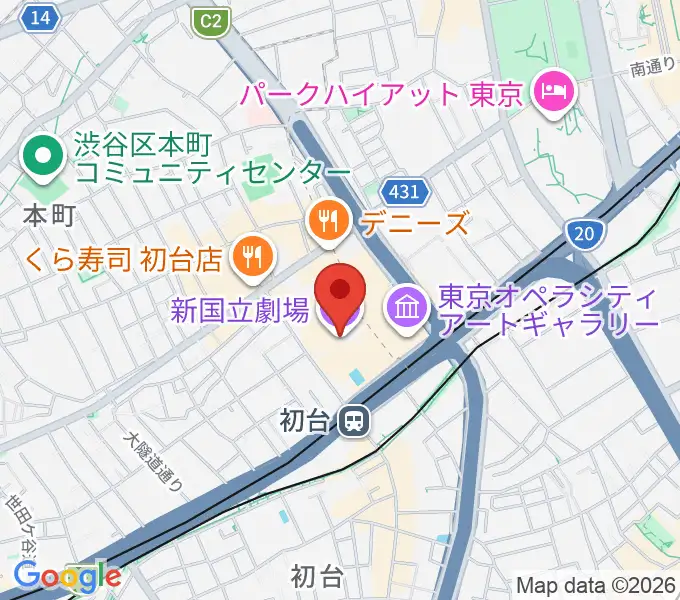 新国立劇場の地図