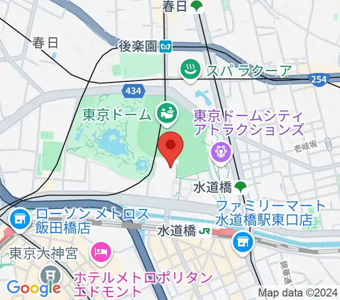 後楽園ホールの地図