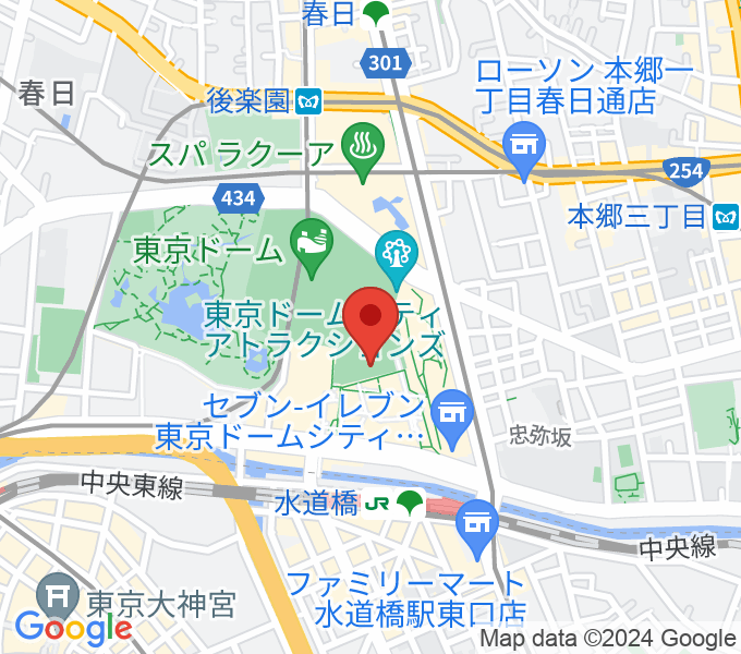 東京ドームシティプリズムホールの場所
